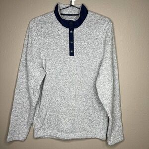 Southern Proper Blue Ridge Pullover Men's Gray Fleece Long Sleeve Knit Sweater